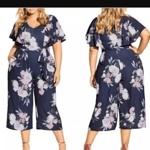 Floral Navy Jumpsuit